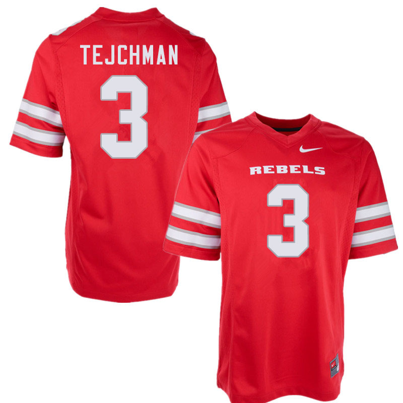 Men #3 Drew Tejchman UNLV Rebels College Football Jerseys Sale-Red - Click Image to Close